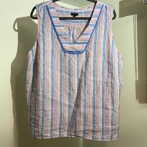 Talbots Rainbow Striped Blouse